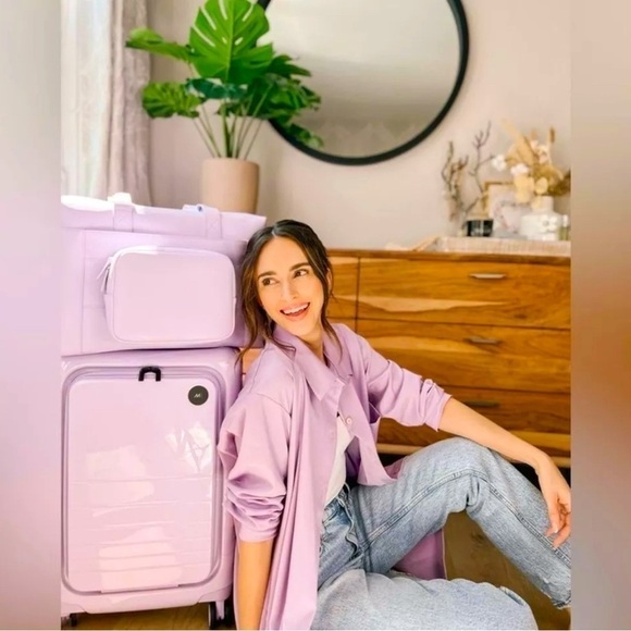 Smash + and Tess Diversion Button Shirt Dress Longsleeve Tencel Purple XS - Picture 2 of 11